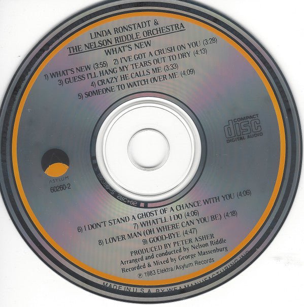 Linda Ronstadt & The Nelson Riddle Orchestra* : What's New (CD, Album)