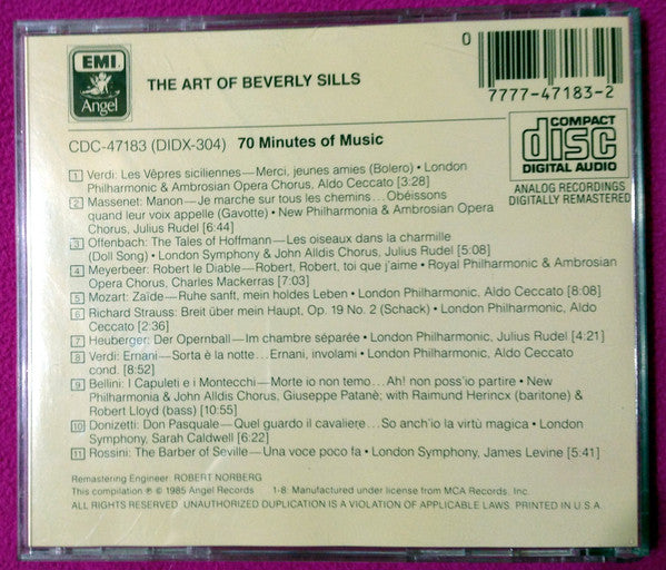Beverly Sills : The Art Of Beverly Sills (CD, Comp, RM)