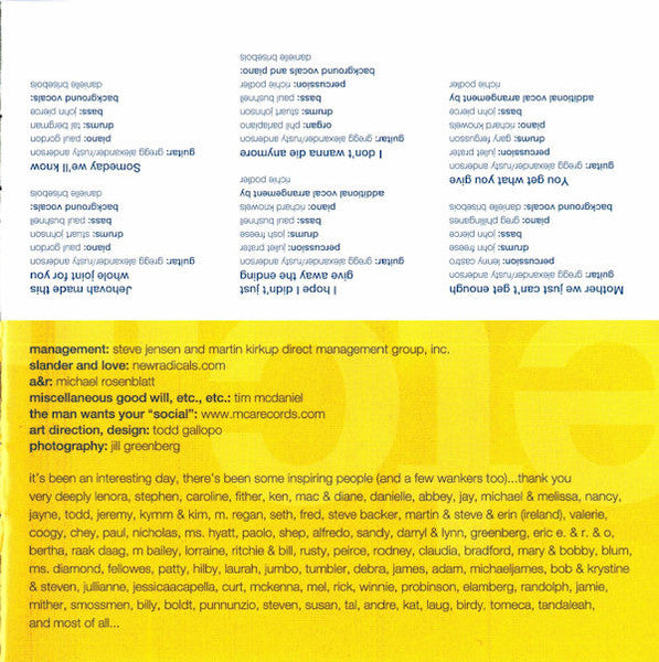 New Radicals : Maybe You've Been Brainwashed Too (CD, Album, Uni)