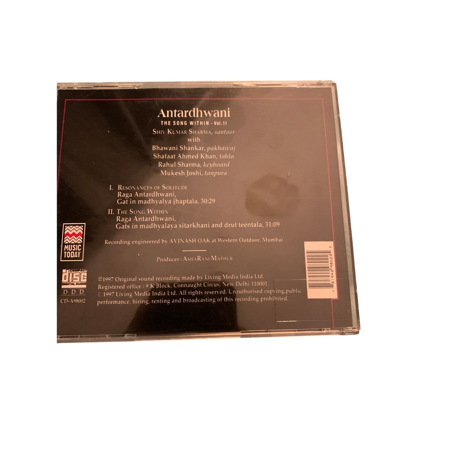 Shivkumar Sharma - Antardhwani: The Song Within - Vol. II [CD]