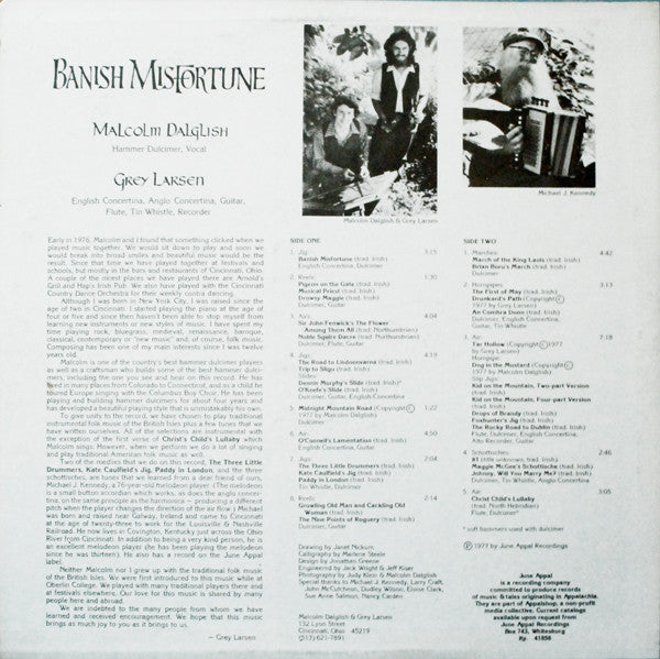 Malcolm Dalglish & Grey Larsen : Banish Misfortune (LP, Album)