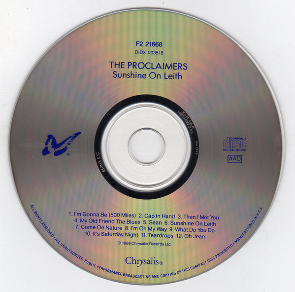 The Proclaimers : Sunshine On Leith (CD, Album, RE)