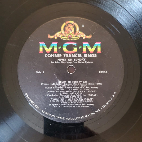 Connie Francis : Never On Sunday (LP, Mono)