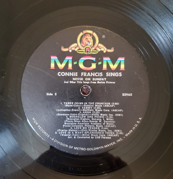 Connie Francis : Never On Sunday (LP, Mono)