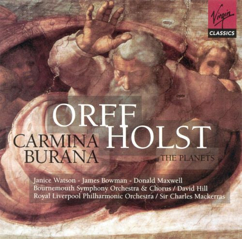 Carl Orff, Gustav Holst, Janice Watson, James Bowman (2), Donald Maxwell, Bournemouth Symphony Orchestra, Bournemouth Symphony Chorus, David Hill, Royal Liverpool Philharmonic Orchestra, Sir Charles Mackerras : Carmina Burana; The Planets (2xCD, Comp)