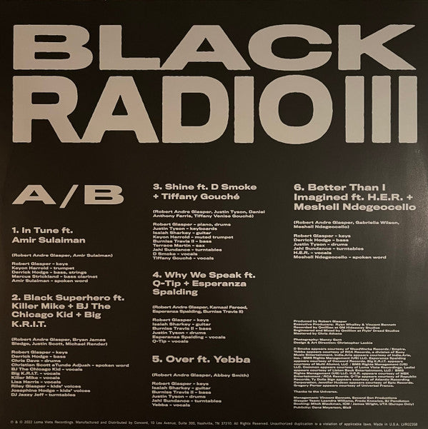 Robert Glasper : Black Radio III (2xLP, Album, Cha)