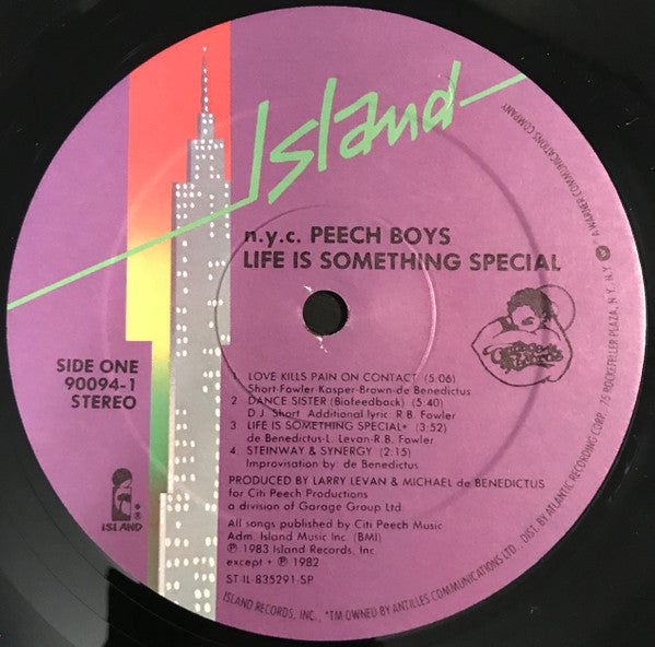 N.Y.C. Peech Boys* : Life Is Something Special (LP, Album, SRC)