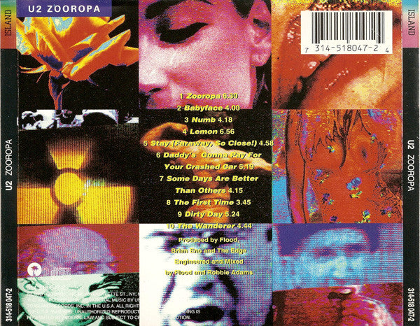 U2 : Zooropa (CD, Album, RE, PMD)