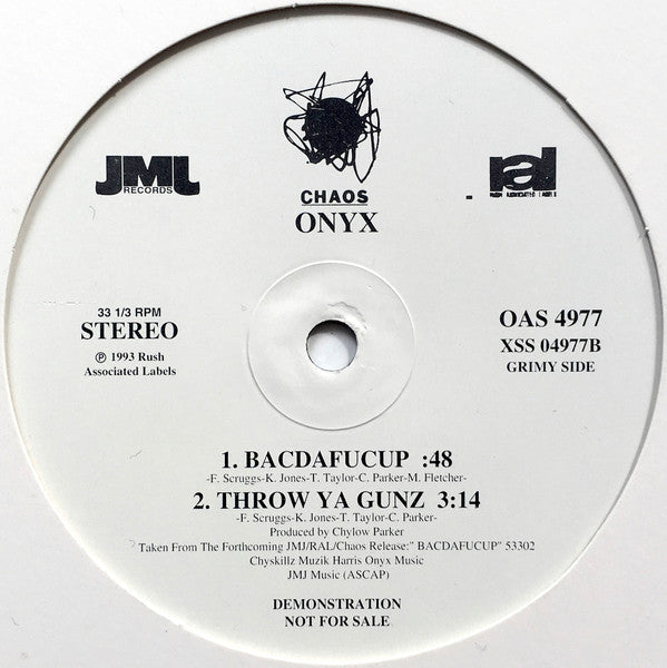 Onyx : Bacdafucup / Throw Ya Gunz (12", Promo)