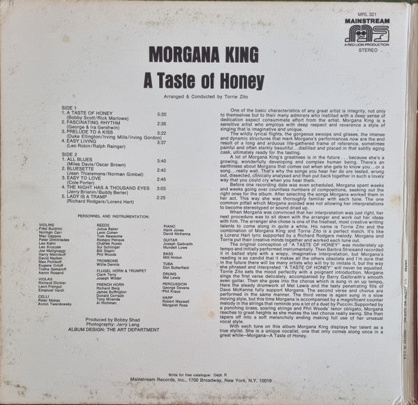 Morgana King : A Taste Of Honey (LP, Album, Comp)
