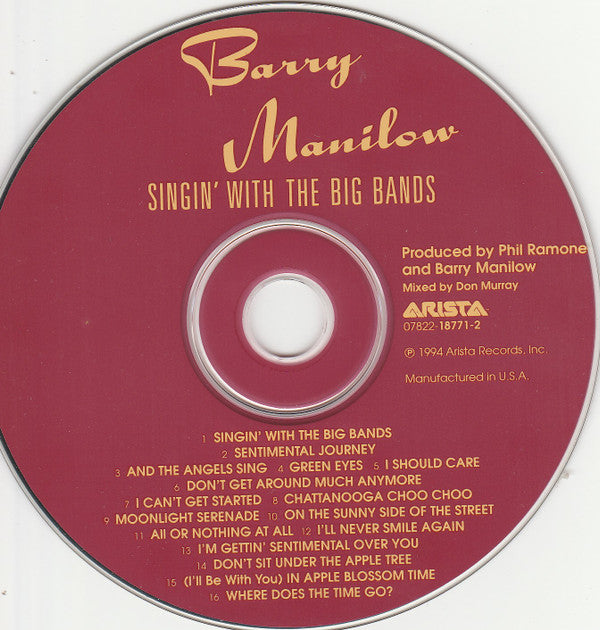 Barry Manilow : Singin' With The Big Bands (CD, Album)