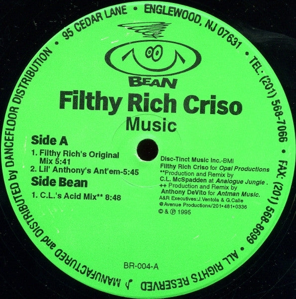Filthy Rich Criso* : Music (12")