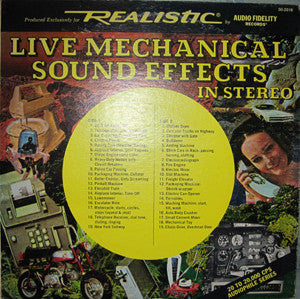 No Artist : Live Mechanical Sound Effects In Stereo (LP, Album)