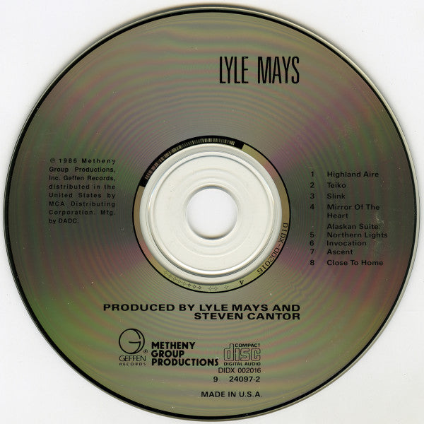 Lyle Mays : Lyle Mays (CD, Album, RE)