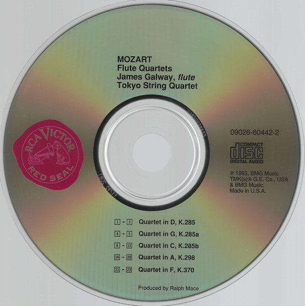 Mozart*, James Galway, Tokyo String Quartet : Flute Quartets (CD, Album)