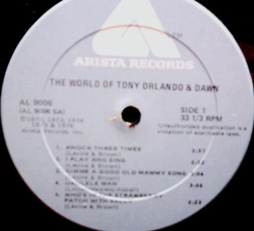 Tony Orlando & Dawn : The World Of Tony Orlando & Dawn (2xLP, Comp)