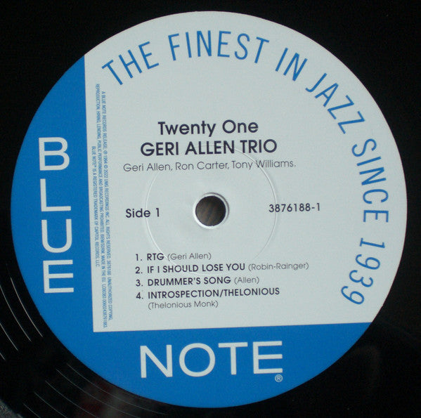 Geri Allen Trio With Ron Carter, Tony Williams* : Twenty One (2xLP, Album, RE, 180)