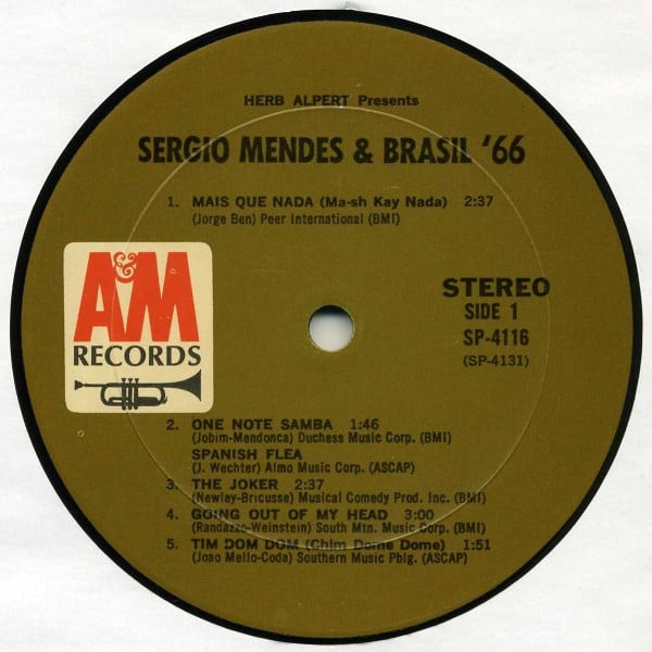 Sergio Mendes & Brasil '66* : Herb Alpert Presents Sergio Mendes & Brasil '66 (LP, Album, Mon)