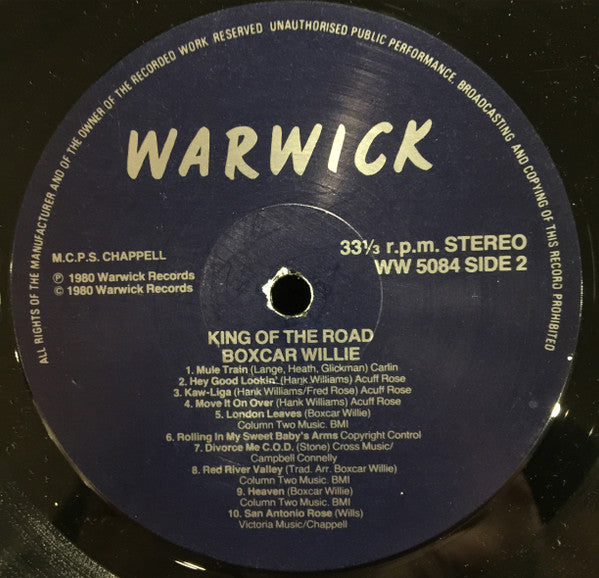 Boxcar Willie : King Of The Road  (LP, Comp)