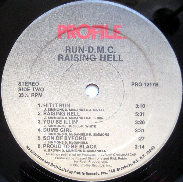 Run DMC* : Raising Hell (LP, Album, Gre)