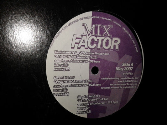 Various : Mix Factor (May 2007) (12", Comp)