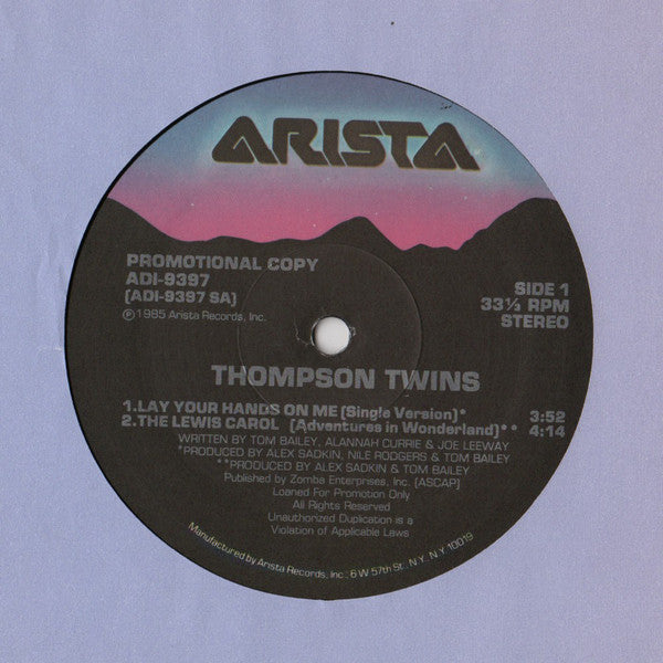 Thompson Twins : Lay Your Hands On Me (12", Promo)