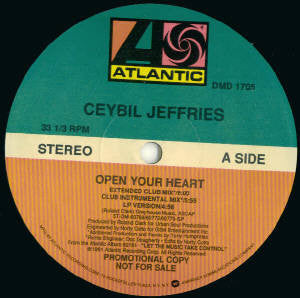 Ceybil Jefferies : Open Your Heart (12", Promo)