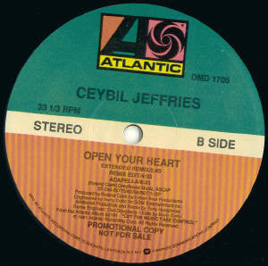 Ceybil Jefferies : Open Your Heart (12", Promo)