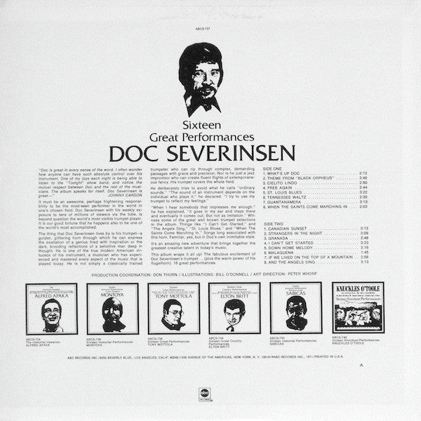 Doc Severinsen : Sixteen Great Performances (LP, Comp)