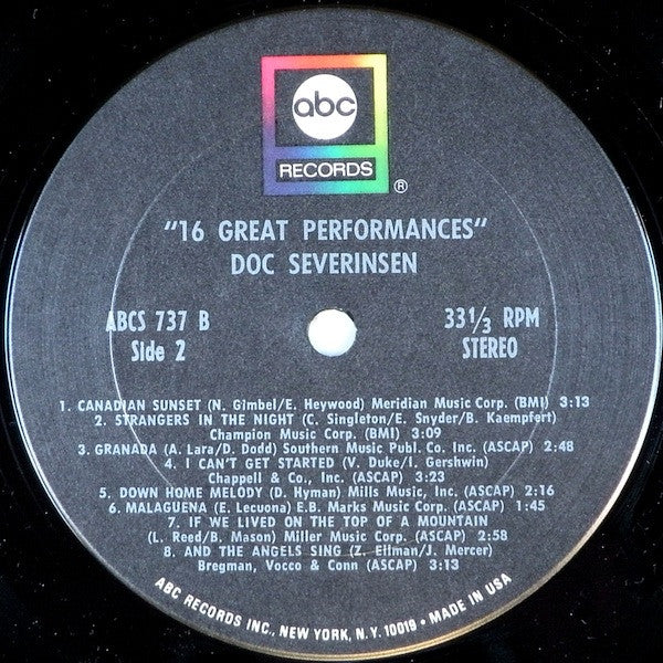Doc Severinsen : Sixteen Great Performances (LP, Comp)