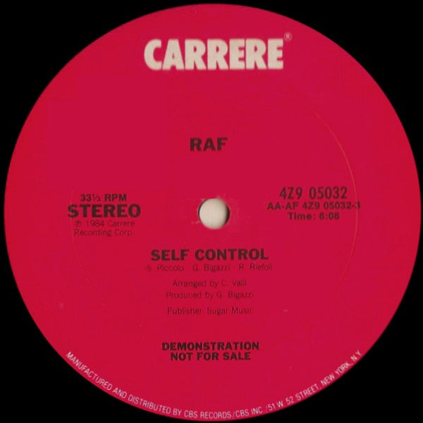 RAF (5) : Self Control (12", Promo)