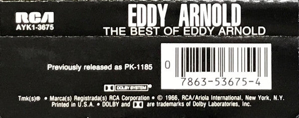Eddy Arnold : The Best Of Eddy Arnold (Cass, Comp, RE)