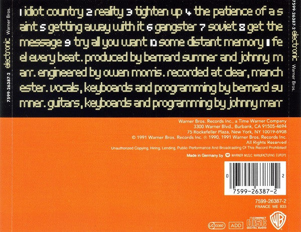 Electronic : Electronic (CD, Album)