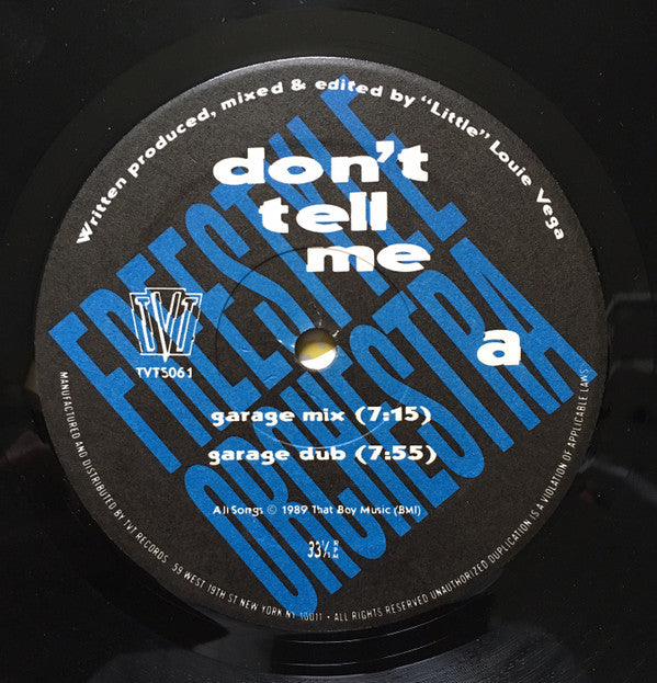 Freestyle Orchestra : Don't Tell Me (12")