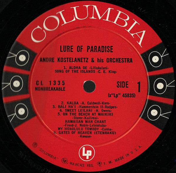 Andre Kostelanetz* : Lure Of Paradise (LP, Album, Mono)