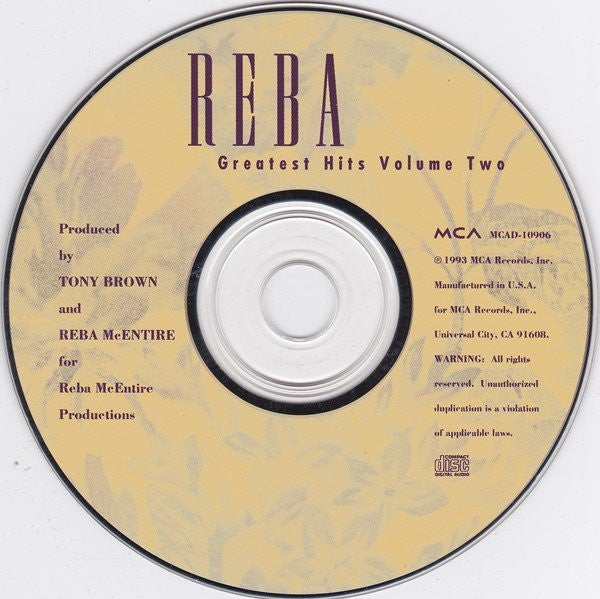 Reba McEntire : Greatest Hits Volume Two (CD, Comp, RE)