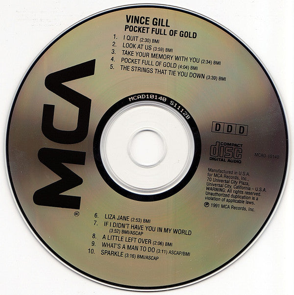 Vince Gill : Pocket Full Of Gold (CD, Album)