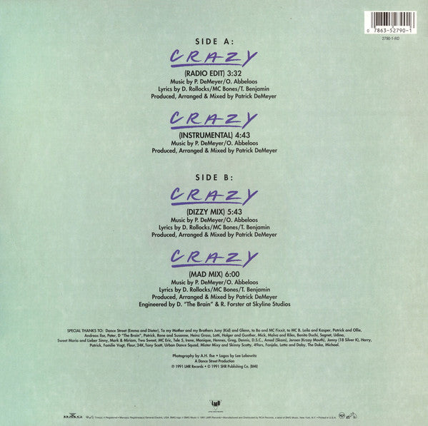 Daisy Dee : Crazy (12", Single)