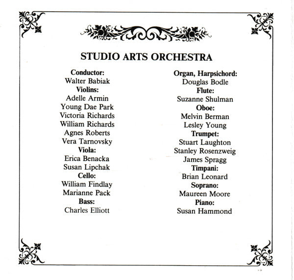 Bach*, Studio Arts Orchestra, The Toronto Boys' Choir* : Mr. Bach Comes To Call (CD, Album)