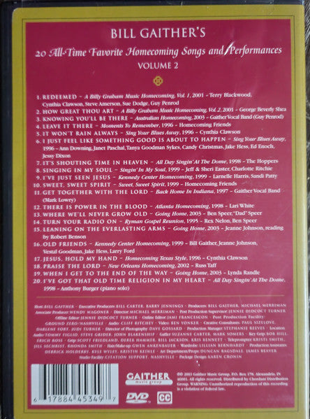 Bill Gaither* : Gaither Homecoming Classics, Volume 2 (DVD, Album, Comp)