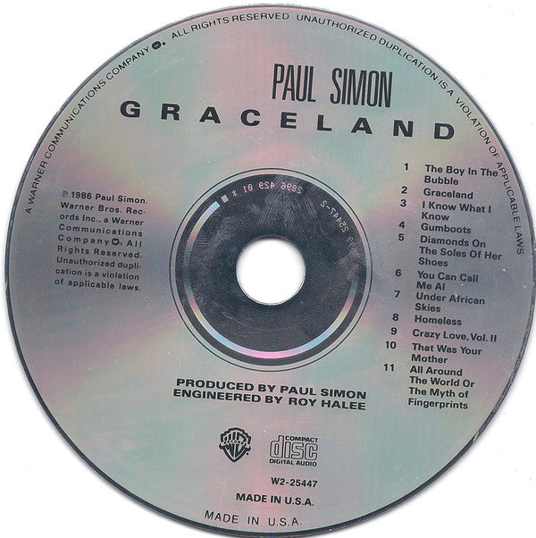 Paul Simon : Graceland (CD, Album, Club)