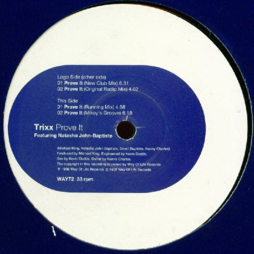 Trixx Featuring Natasha John-Baptiste : Prove It (12", Promo)