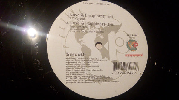 Smooth (4) : Love & Happiness (12", Single)