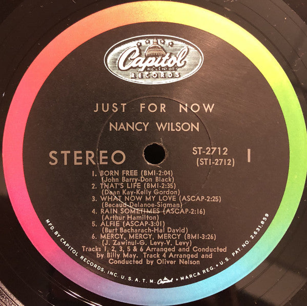 Nancy Wilson : Just For Now (LP, Album)