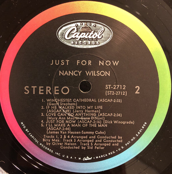 Nancy Wilson : Just For Now (LP, Album)