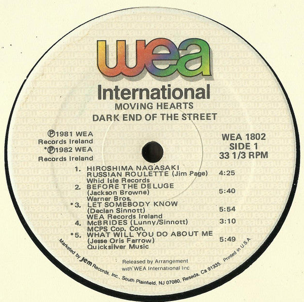 Moving Hearts : Dark End Of The Street (LP, Comp)