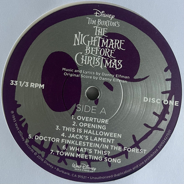 Danny Elfman : Tim Burton's The Nightmare Before Christmas (Original Motion Picture Soundtrack) (LP, Bon + LP, Aqu + Album, Ltd, RE)