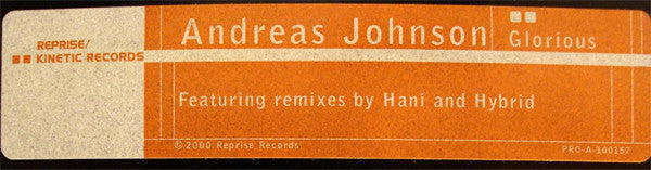 Andreas Johnson : Glorious (2x12", Promo)