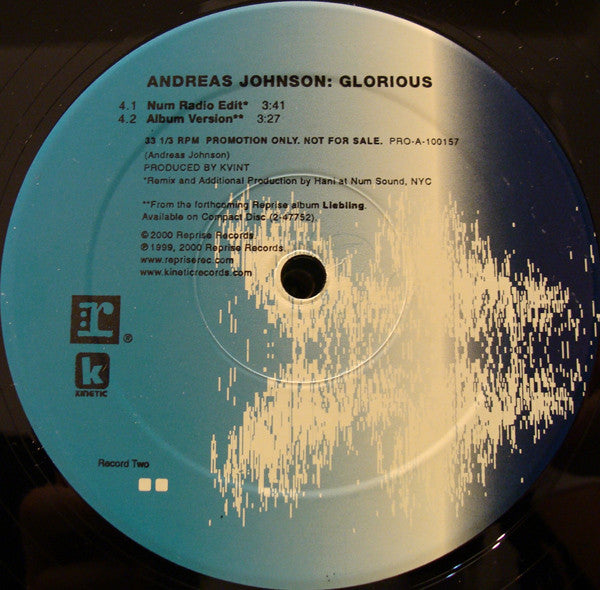 Andreas Johnson : Glorious (2x12", Promo)