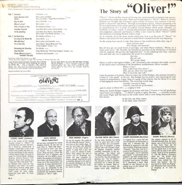 Lionel Bart : Oliver! An Original Soundtrack Recording (LP, Album)